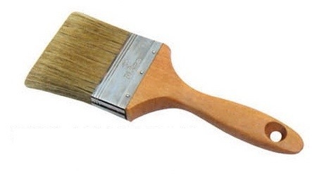 Pincel de pintura de cerdas brancas fervidas duplas