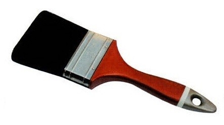 Pincel de pintura de penteado preto de borracha dupla para pintura precisa e controlada