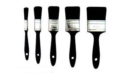 Pincel pequeno de cerdas pretas para paredes 12 mm 25 mm 37 mm