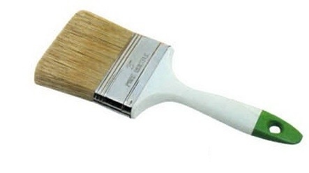 Pintura de pincel branco Bristie duplo cozido não escorregadio manuseio de plástico lacado