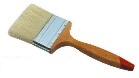Pincel de pintura de cerdas brancas descoloridas