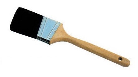 Pincel de verniz de cerdas finas pretas com cabo de madeira duplo fervido