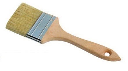 Pincel de filamento sintético de cerdas brancas para pintura em emulsão
