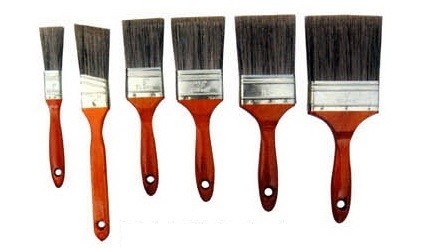 Conjunto de pincéis de tinta de cerdas de poliéster pretas marcadas