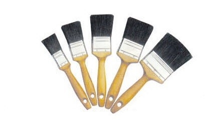 Pincel de cerdas pretas naturais dupla fervida 60 mm 80 mm