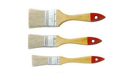 Conjunto de pincéis para pintura de parede branco a granel com cerdas naturais chinesas