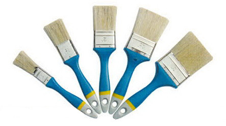 Pincéis de pintura a granel lacados China cerdas brancas OEM