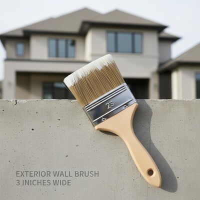 3 polegadas largura do pincel pintura de parede exterior pincel de madeira ideal para cobertura suave em grandes superfícies e paredes exteriores