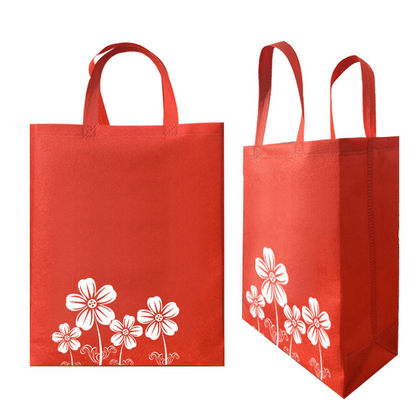Os sacos não tecidos não tecidos vermelhos do cliente de Carry Bags 80g personalizaram